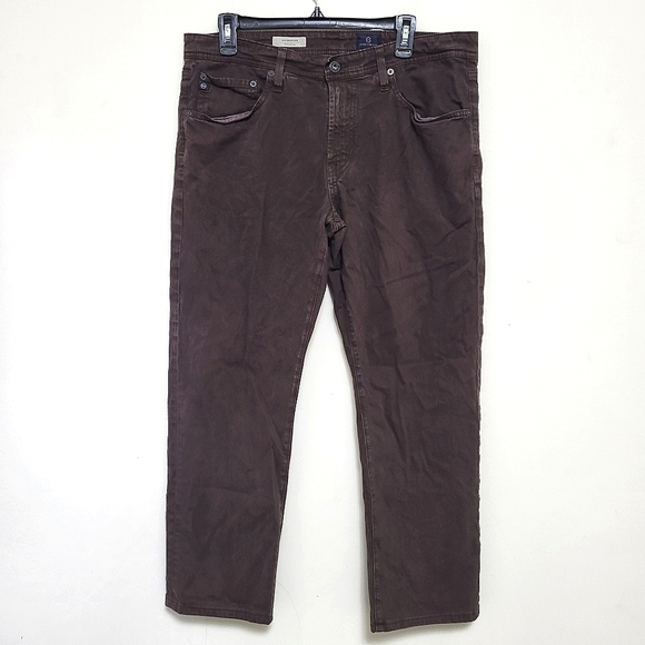 Adriano Goldschmied Graduate Tailored Leg Brown Denim Pants 34x34 - Picture 1 of 9